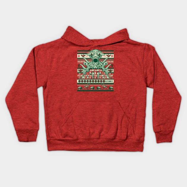 A Contra Family Christmas Kids Hoodie by Blueswade